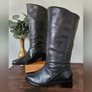 MARKON Shelly Vintage 90's Mid-calf Low Block Heel, Slouchy Desig!